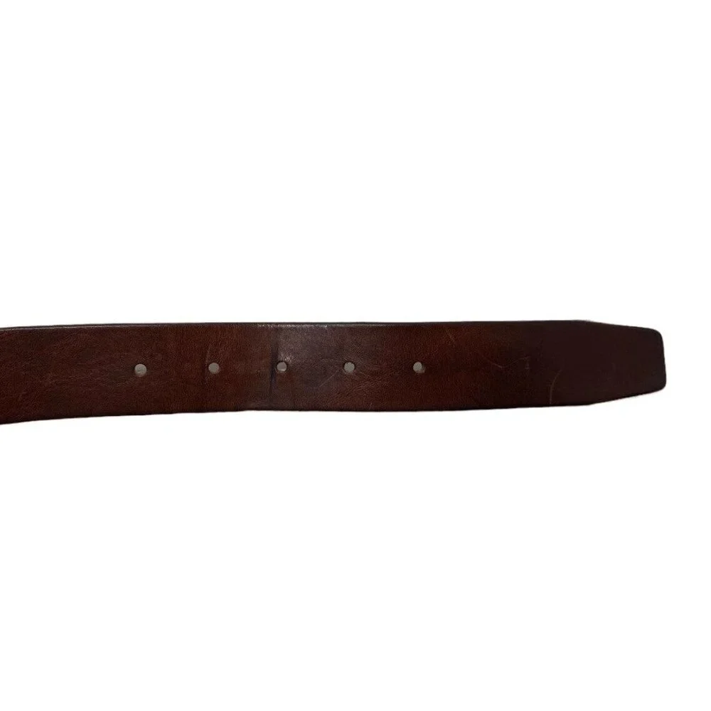 Jos A Bank Genuine Leather Brown Belt Size 40 Handcrafted in Italy Soft Leather - Picture 4 of 7